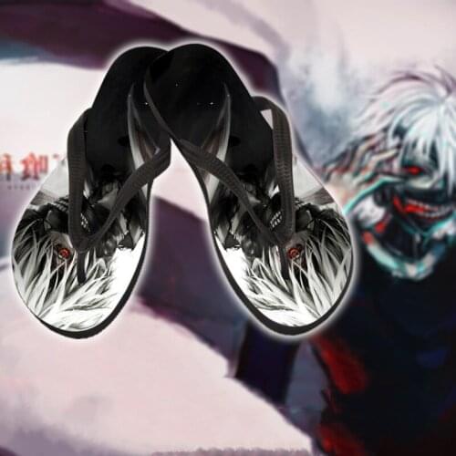 Summer Anime Slippers Kaneki Ken Naki Uta Animation Peripherals Second Element Man And Woman Adult Chilidren Home Shoes