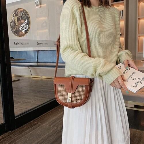 Fashion Brand Design Houndstooth Women Crossbody Bags Ladies Shoulder bag Messenger Bag for Girl Ladies Phone Purse