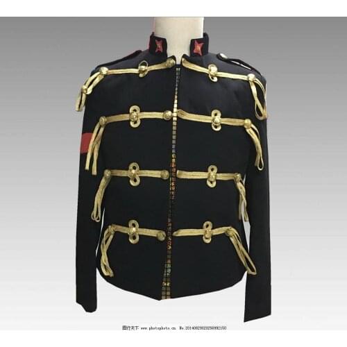 Male Fashion Military Style Single Breasted Philharmonic Orchestra Stage Costumes Vintage Mens Party Prom Casual Blaser Jacket