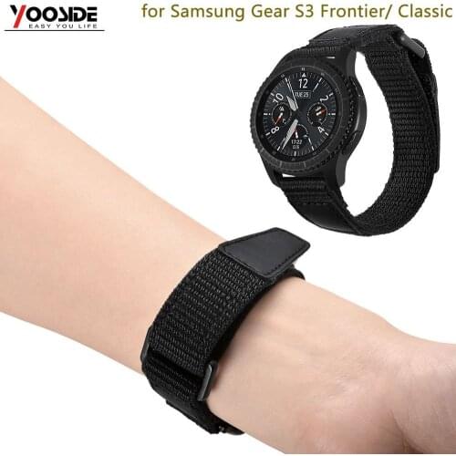Soft Breathable Nylon Watch Strap Replacement Magnetic Bracelet for Samsung Gear S3 Classic/Forntier Quick Release Sport Belt