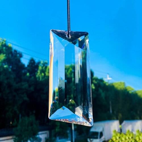 New 110mm Oblique Crystal Clear Glass Crystals Prisms Pendants Suncatcher Chandelier Parts DIY Home Wedding Decor Accessories