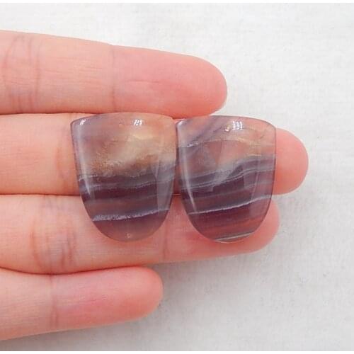 New Jewelry accessories,fluorite Earring beads Pairs,Fashion Ornamental Gemstone Earrings.24x19x5mm,10.2g
