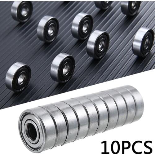 Mayitr 10pcs 608ZZ Mini Metal Double Shielded Flanged Bearings Professional Deep Groove Ball Bearing 8*22*7mm For 3D Printer