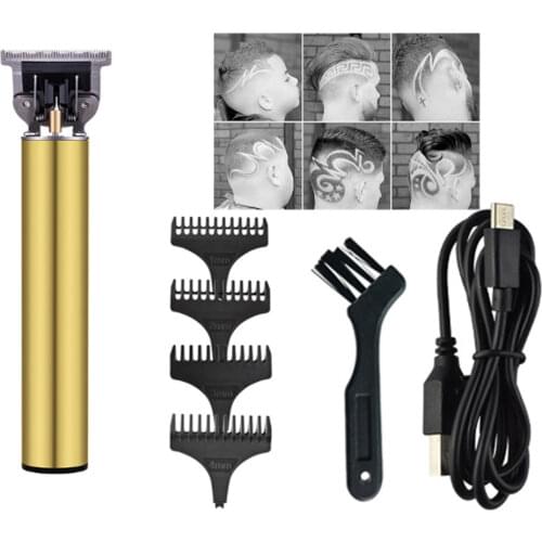 USB Rechargeable Trimmer 0mm Men Barber Hair Cutting Machine Baldheaded Hair Clipper Electric Hair Trimmer Cordless Shaver