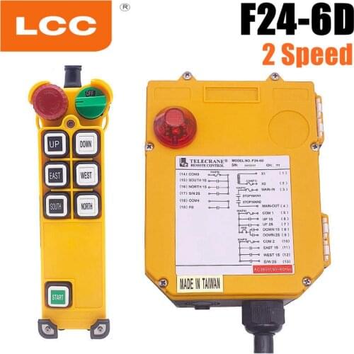 F24-6D Industrial Wireless Universal Radio Remote Control for Overhead Crane Radio Remote 2 Transmitters and 1 Receiver F24-6D