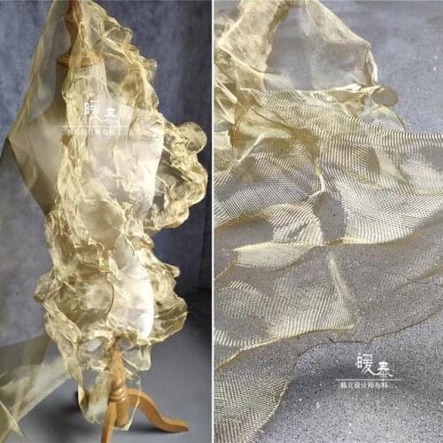 Steel Wire Mesh Cloth Golden High Density DIY Modeling Contour Crafts Cake Background Decor Props Clothes Designer Fabric