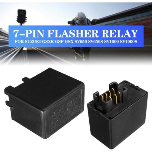 7Pin 12V LED Relays Motorcycle Flasher Relay Turn Signal Indicator Blinker For Suzuki SV650 GSF GSX SV650 SV650S SV1000 SV1000S