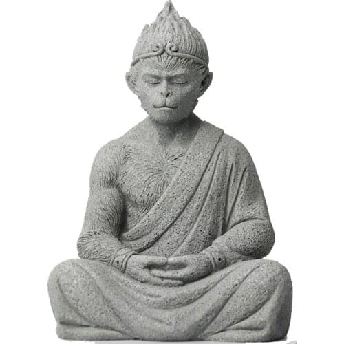 Outdoor Fengshui Zen Buddha Statue Resin Ornament Thailand Garden Sculpture Crafts Courtyard Villa Balcony Figurines Decoration