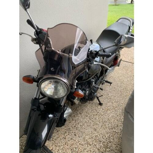 Universal Motorcycle Windshield Round Lights Street Bike Windscreen As For HONDA Hornet CB400 CB600 CB750 CB900 CB919 CB250