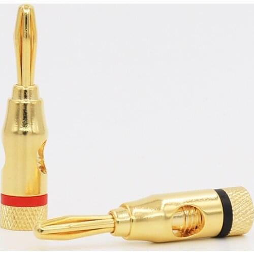 VB412AG Banana Plug Gold Plated Speaker Wire Spade Terminal Connector Plug