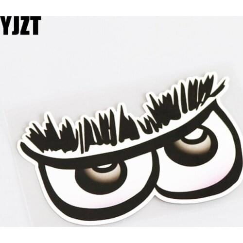 YJZT 13.5CM*8CM Funny Animal Eyes Cartoon Car-styling Car Sticker Decal PVC Accessories 13-0493