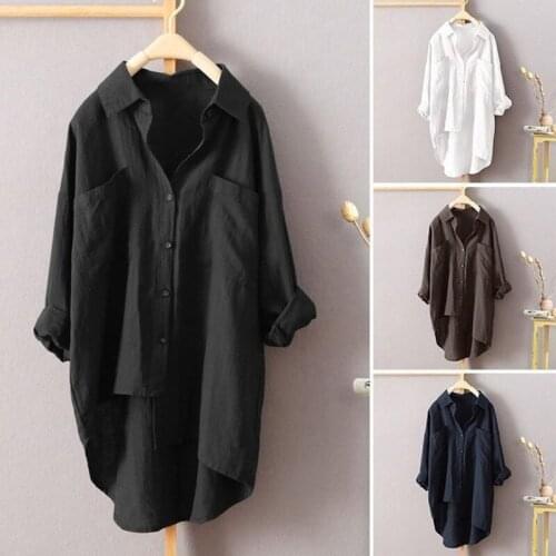 2021 Spring Casual Style Solid Color Shirt Autumn All-match New Product Womens Cardigan Two-pocket Long-sleeved Temperament Top