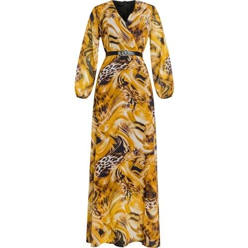 Spring Autumn Maxi Dresses For Women 2021 New Fashion African Dashiki Print Dress Long Sleeve Party Prom Gown Hippie Clothes