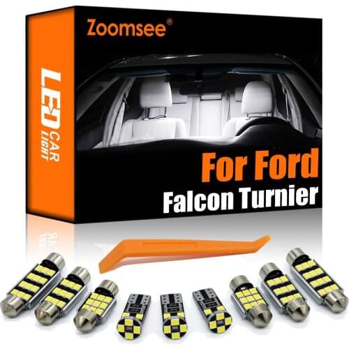 Zoomsee 10Pcs Interior LED For Ford Falcon Turnier 2002-2005 Canbus Vehicle Indoor Dome Map Reading Light No Error Auto Lamp Kit