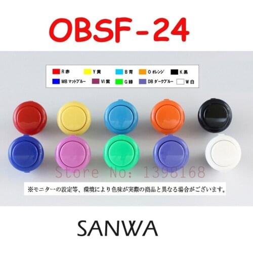 10PCs Original OBSF-24 Official Sanwa Push Button for Coin Operated Arcade Game cabinet parts accessories