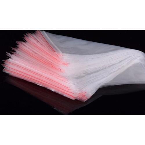 100 pcs/lot Clear Resealable Zip Lock Small Plastic Bags 8cm 12cm 8*12cm Zipper bag