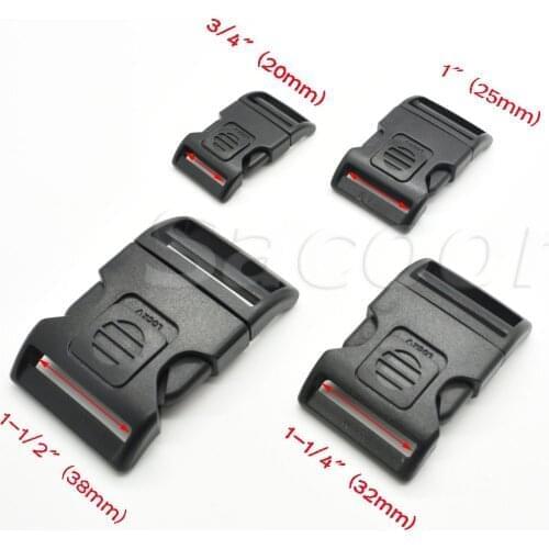 100pcs Pack Plastic Self-locking & Arched Switch Buckle for Backpack Straps Camping Bags