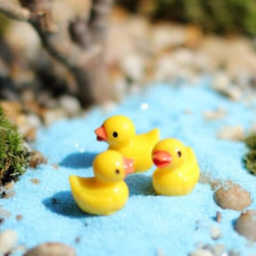 6/12Pcs Small Yellow Duck Car Decoration Little Yellow Duck Resin Crafts For Car Center Console Hot Sale