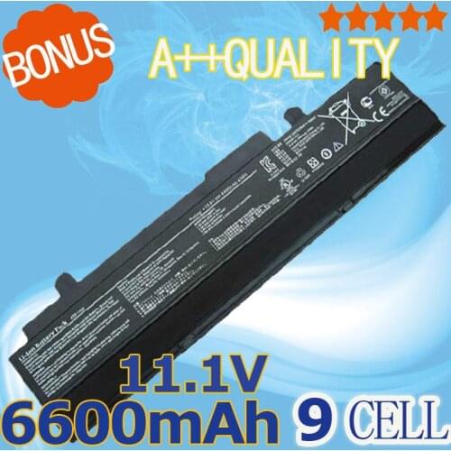 6600mAH Black battery for Asus Eee PC EPC 1215 PC 1215b 1215N 1015b 1015 1015bx 1015px 1015p A31-1015 A32-1015 AL31-1015