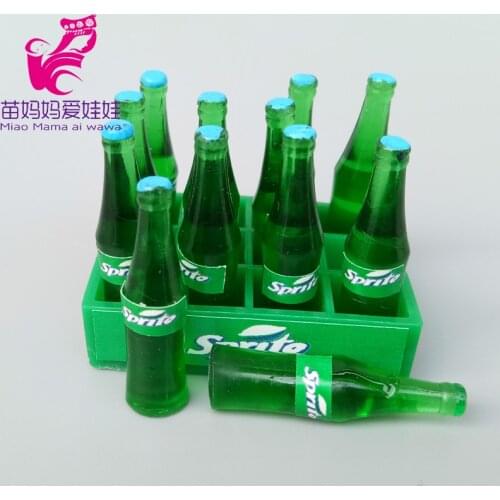 Mini doll house accessories cola drink orange guice milk wine bottle beer for barbie blythe licca doll accessories