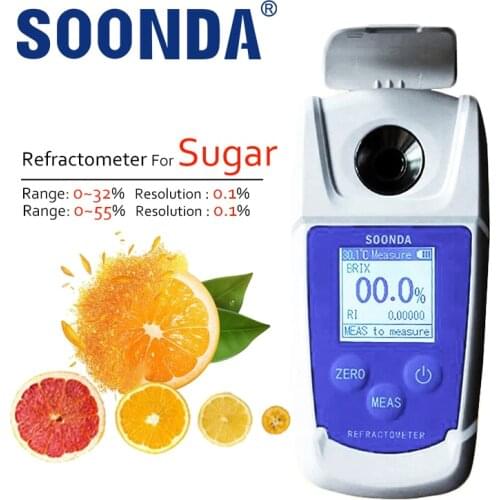 Autorefractometer 32%,55% Sugar Refractometer Brix Tester Meter For Braga Fruit Juice Beer Drinks Sugar Brix Content Hydrometer