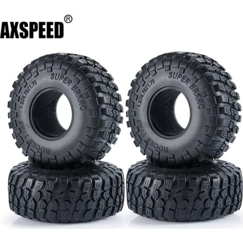 AXSPEED 1.9 Inch 120mm Rubber Rocks Tyres Wheel Tires for 1/10 Axial SCX10 90046 Traxxas TRX-4 D90 RC Crawler Car