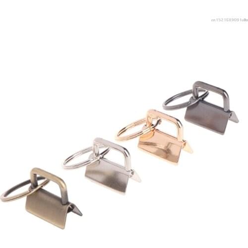 2021 10Pcs Key Fob Hardware 25mm keychain Split Ring For Wrist Wristlets Cotton Tail Clip