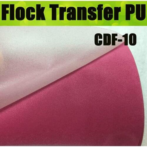 CDF-10 Pink High quality heat transfer flocking PU VINYL FOR CUTTER PLOTTER with size 50X100CM