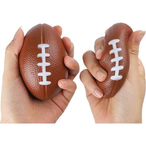 9cm Decompression Toy Oval Shape Anti-stress Compact Football Squeeze Stress Ball Fidget Toys for Kids Adult