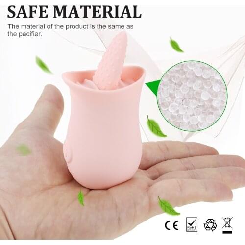 Dropshipping Soft Tongue Licking Vibrator G spot Clitoral Stimulator Clit Sex Toys for Women Rechargeable Nipple Masturbator