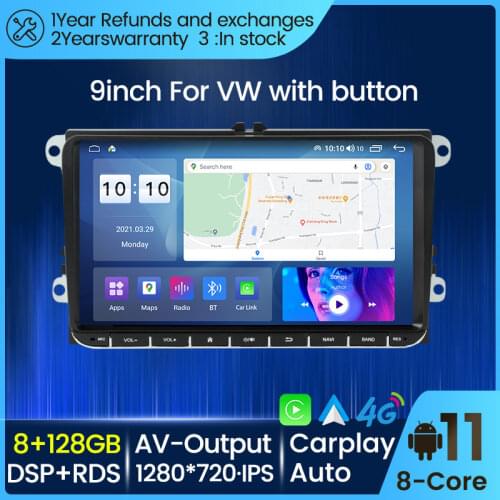 HD 9inch Car Radio 9'' Android Vehicle GPS Navigation DVD For VW Golf Polo Passat Beetle Touran Jetta For SKODA For SEAT