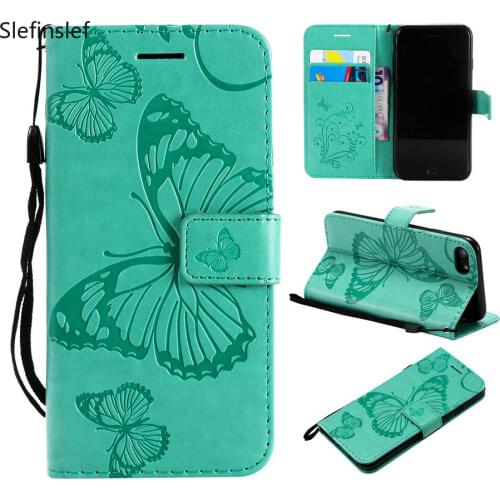 Leather Cases Butterfly Frame For Capa Apple iPhone 11 Pro Max 2019 5 5S SE 6 6S 7 8 Plus XR X XS Max Stand Flip Covers DP06F