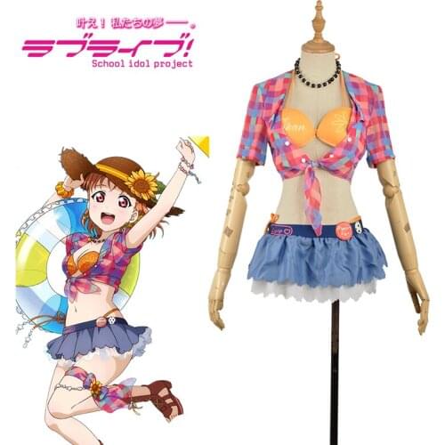 LoveLive Water Group Takami Chika Sexy Swimsuit Cosplay Ladies