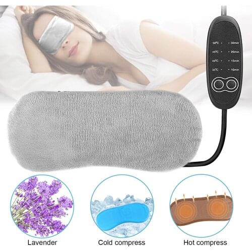Lavender Heated Eye Mask for Sleeping USB Heated Eye Mask Warm Steam Dry Eye Mask Electric Temperature Heating Hot Eye Mask