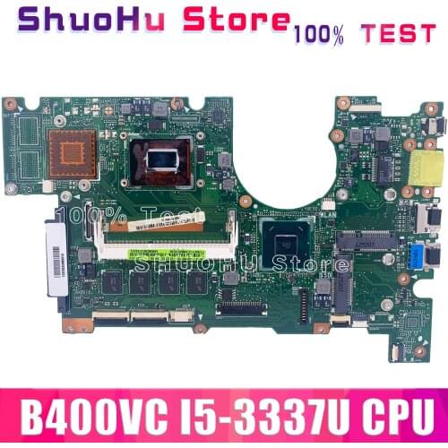 KEFU For ASUS Pro B400VC B400V Laptop Motherboard Tested 100% work original I5-3337U CPU 4GB RAMMainboard