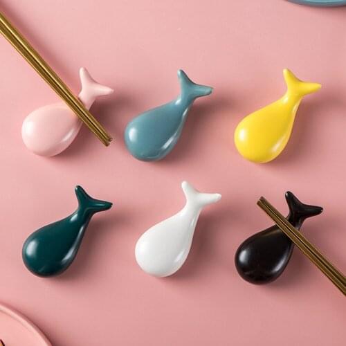 Cute Whale Chopsticks Rest Household Chopstick Pillow Cute Chopsticks Rest Chopsticks Ornament Pen Holder Chinese Ceramic Crafts