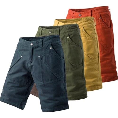Mens Shorts Fashion Casual Plus Size Candy Color Man Shorts Male Work Combat Half Pants Pocket Slim Fitness Cargo Short Pant