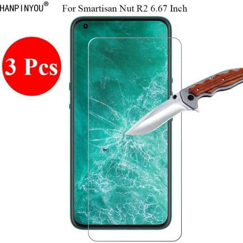 3 Pcs/Lot New 9H 2.5D Tempered Glass Screen Protector For Smartisan Nut R2 6.67" Protective Film + Clean Tools
