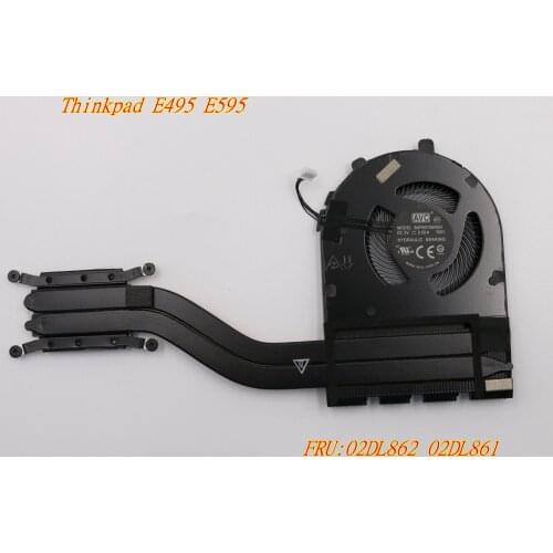 New Original Integrated Graphics CPU Heatsink With Fan for Lenovo Thinkpad E495 E595 Laptop CPU Cooler FRU:02DL862 02DL861