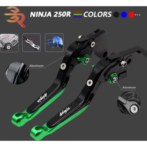 For KAWASAKI NINJA 250R Brake Clutch Levers 2008-2012 CNC Aluminum Alloy Folding Extendable Motorcycle Accessories Brake Lever