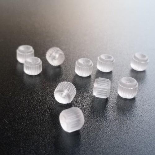 SEA MEW 100 PCS Transparent Silicone Earplugs Stud Earring Stopper DIY Earrings Accessories