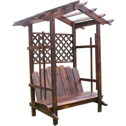 TT Outdoor Flower Rack Antiseptic Wood Arch Garden Table and Chair Decoration Grape Rack Outdoor Garden Fence