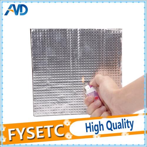 1PC Heat Insulation Cotton 200/300/400mm Foil Self-adhesive Insulation Cotton 10mm Thickness 3D Printer Heating Bed Sticker