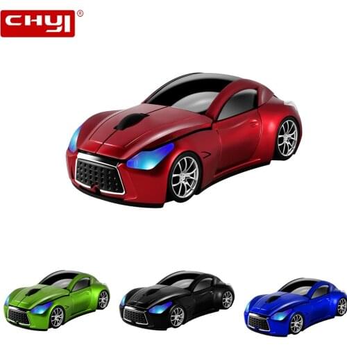 CHYI Gaming Mouse 2.4Ghz Wireless Optical Mouse Sports Car Shaped Computer Mice with USB Receiver 1600DPI 3D PC Office Mause