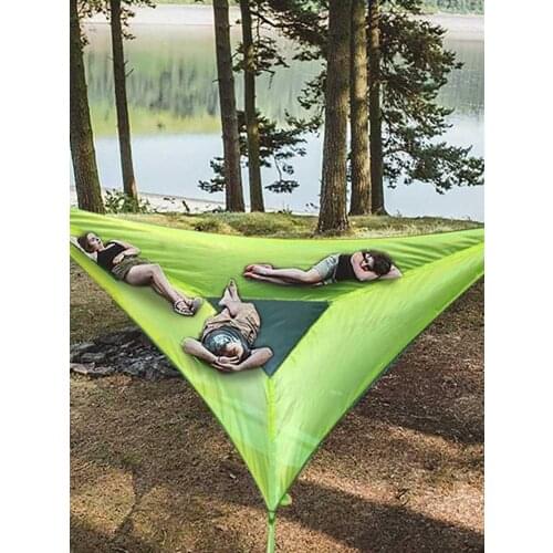 Aerial Triangle Hammock Folding Portable Cot Bed For Outdoor Camping Garden Hammock Outdoor Swing Canvas Furniture Bed