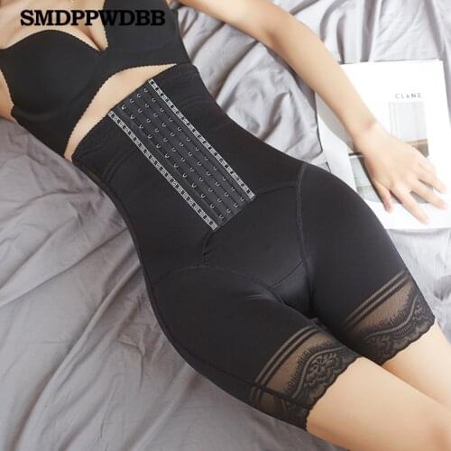 Sexy Mesh Tummy Control Panties Waist Trainer Body Shapers Shorts Women Shapewear Corsets Zipper Hook Shaper Waist Slim