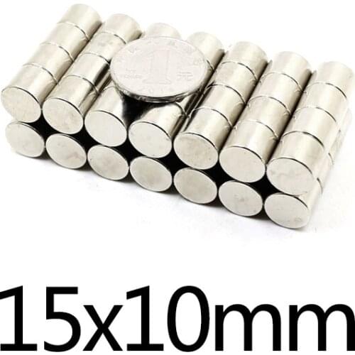 10/20/30 pcs Rare Earth Magnets Diameter Small Round Magnet 15x10mm Permanent Neodymium Magnetic 15*10 mm