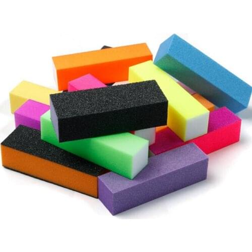 10pcs 95* 23*23mm Buffer mix color Buffing PURPLESanding Files Block Acrylic Nail Art Tips Manicure Tool wholesale Hot Selling