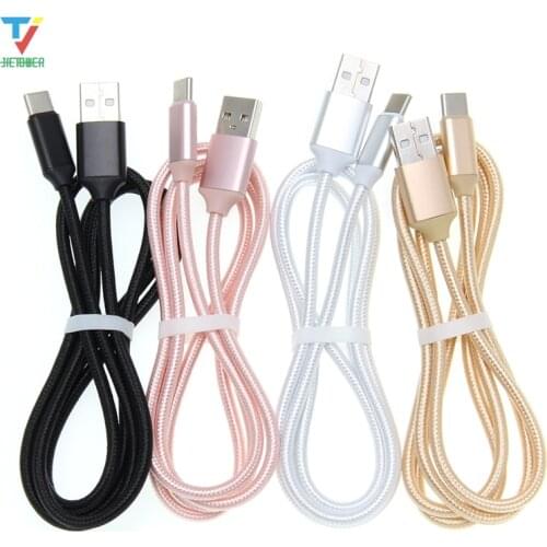 100pcs/lot New Shell Braided Data Cable 25/100cm Micro 5pin 8pin Type-C Cable Date Sync Charger Cable for Sumsung HTC Iphone