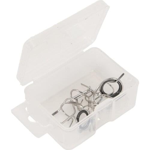 11 pcs /Set DIY Fishing Rod Building Stainless Steel Fishing Rod Pole Fish Tool Ring Spinning Fishing Rod Guides Repair Kit